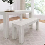 Banc de salle à manger moderne Plank+Beam, banc en bois massif pour table à manger, 49