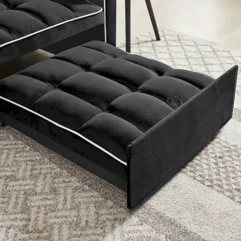 Fauteuil-lit pliant 3-en-1 avec dossier réglable - 33,85 x 35,43 x 31,10