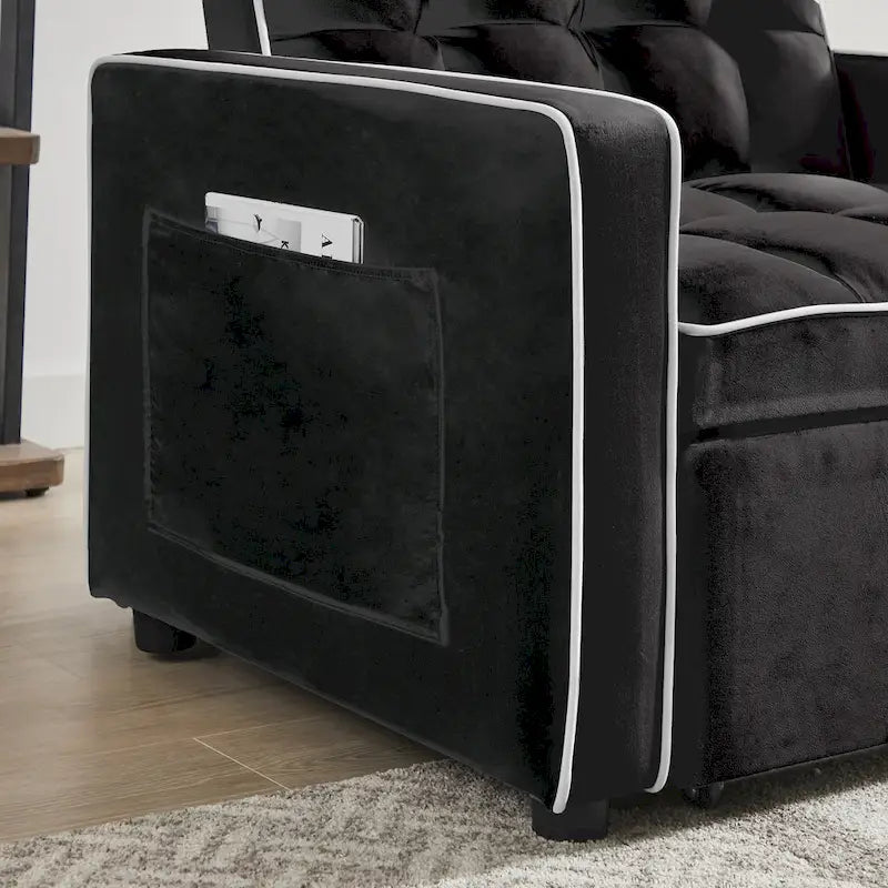 Fauteuil-lit pliant 3-en-1 avec dossier réglable - 33,85 x 35,43 x 31,10