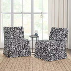 Fabrizius, ensemble de 2 fauteuils d'appoint rembourrés de style transitionnel avec housse lavable et pieds en bois massif | HULALA HOME