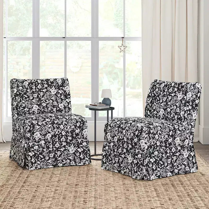 Fabrizius, ensemble de 2 fauteuils d'appoint rembourrés de style transitionnel avec housse lavable et pieds en bois massif | HULALA HOME