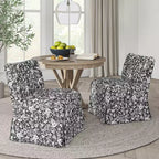 Fabrizius, ensemble de 2 fauteuils d'appoint rembourrés de style transitionnel avec housse lavable et pieds en bois massif | HULALA HOME