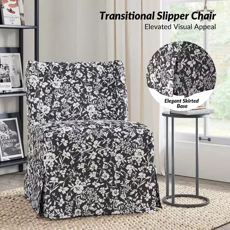 Fabrizius, ensemble de 2 fauteuils d'appoint rembourrés de style transitionnel avec housse lavable et pieds en bois massif | HULALA HOME