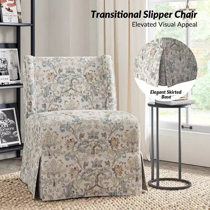 Fabrizius, ensemble de 2 fauteuils d'appoint rembourrés de style transitionnel avec housse lavable et pieds en bois massif | HULALA HOME