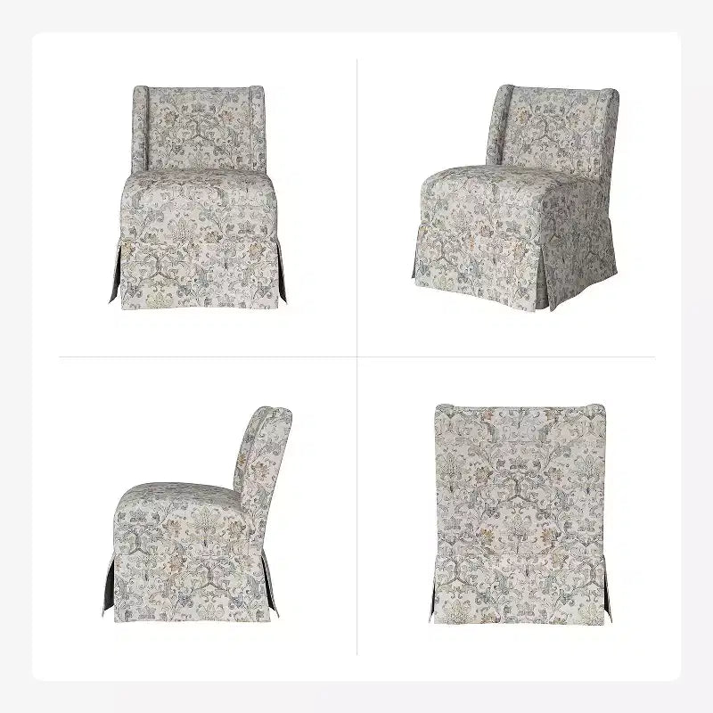 Fabrizius, ensemble de 2 fauteuils d'appoint rembourrés de style transitionnel avec housse lavable et pieds en bois massif | HULALA HOME