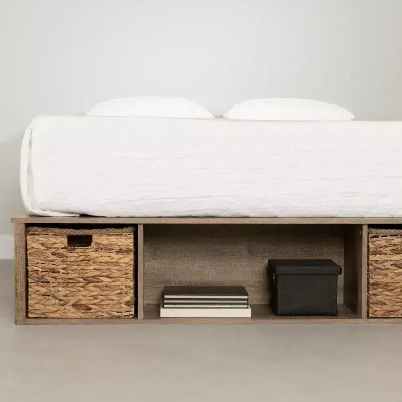 Lit de rangement South Shore avec paniers