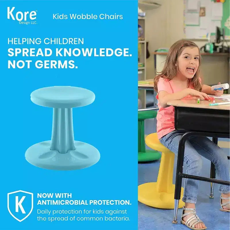 Chaise pivotante Kore Design pour enfants 14, bleu pâle