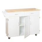 Desserte de cuisine Addie Simple Living avec plateau en bois