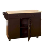 Desserte de cuisine Addie Simple Living avec plateau en bois
