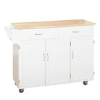 Desserte de cuisine Addie Simple Living avec plateau en bois