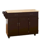 Desserte de cuisine Addie Simple Living avec plateau en bois