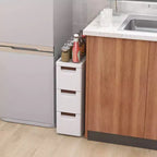 Costway Meuble de Rangement Étroit à 3 Tiroirs avec Poignées et Roues Intégrées, 1 ou 2 Pièces