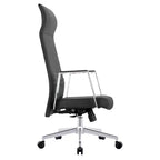 Chaise de bureau ergonomique LeisureMod Adorit à dossier haut en cuir - Pivotante et inclinable - Chaise de bureau exécutive réglable