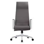 Chaise de bureau ergonomique LeisureMod Adorit à dossier haut en cuir - Pivotante et inclinable - Chaise de bureau exécutive réglable