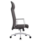 Chaise de bureau ergonomique LeisureMod Adorit à dossier haut en cuir - Pivotante et inclinable - Chaise de bureau exécutive réglable
