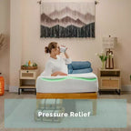 Matelas en mousse à mémoire de forme rafraîchissant au thé vert Bryt – Matelas en boîte