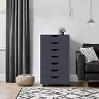 Meuble de rangement de bureau à 7 tiroirs, classeur mobile avec roulettes pivotantes, rangement pour travaux manuels pour la maison, le bureau