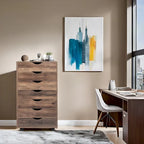 Meuble de rangement de bureau à 7 tiroirs, classeur mobile avec roulettes pivotantes, rangement pour travaux manuels pour la maison, le bureau