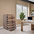 Meuble de rangement de bureau à 7 tiroirs, classeur mobile avec roulettes pivotantes, rangement pour travaux manuels pour la maison, le bureau