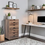 Meuble de rangement de bureau à 7 tiroirs, classeur mobile avec roulettes pivotantes, rangement pour travaux manuels pour la maison, le bureau