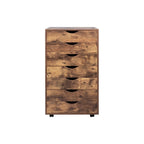 Meuble de rangement de bureau à 7 tiroirs, classeur mobile avec roulettes pivotantes, rangement pour travaux manuels pour la maison, le bureau