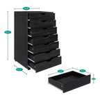 Meuble de rangement de bureau à 7 tiroirs, classeur mobile avec roulettes pivotantes, rangement pour travaux manuels pour la maison, le bureau