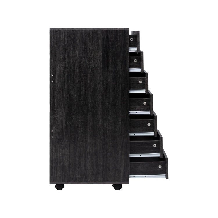 Meuble de rangement de bureau à 7 tiroirs, classeur mobile avec roulettes pivotantes, rangement pour travaux manuels pour la maison, le bureau