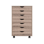 Meuble de rangement de bureau à 7 tiroirs, classeur mobile avec roulettes pivotantes, rangement pour travaux manuels pour la maison, le bureau