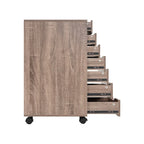 Meuble de rangement de bureau à 7 tiroirs, classeur mobile avec roulettes pivotantes, rangement pour travaux manuels pour la maison, le bureau