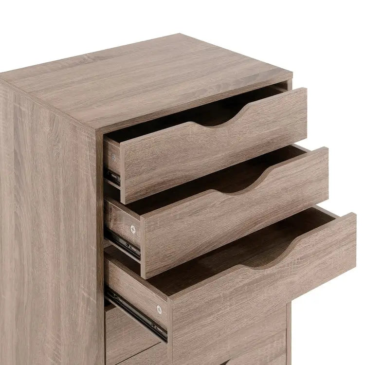 Meuble de rangement de bureau à 7 tiroirs, classeur mobile avec roulettes pivotantes, rangement pour travaux manuels pour la maison, le bureau