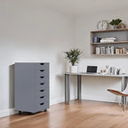 Meuble de rangement de bureau à 7 tiroirs, classeur mobile avec roulettes pivotantes, rangement pour travaux manuels pour la maison, le bureau