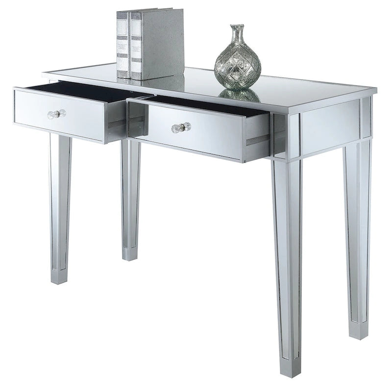 Convenience Concepts Gold Coast Bureau/Console Miroir 2 Tiroirs