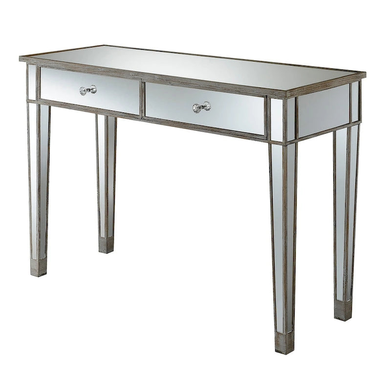 Convenience Concepts Gold Coast Bureau/Console Miroir 2 Tiroirs