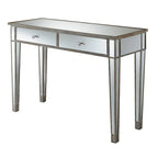Convenience Concepts Gold Coast Bureau/Console Miroir 2 Tiroirs