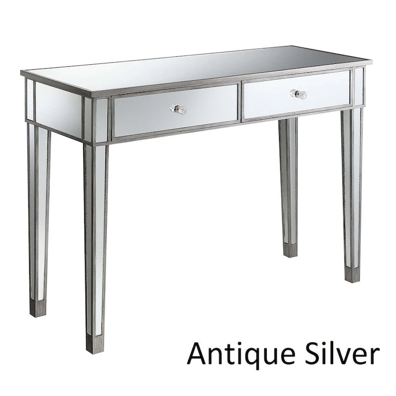 Convenience Concepts Gold Coast Bureau/Console Miroir 2 Tiroirs