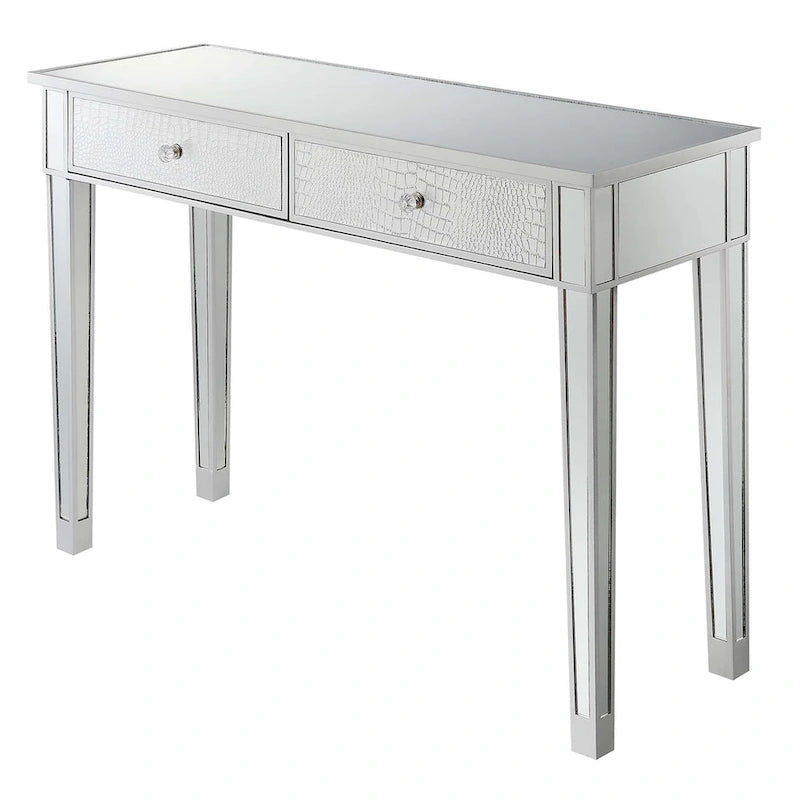 Convenience Concepts Gold Coast Bureau/Console Miroir 2 Tiroirs