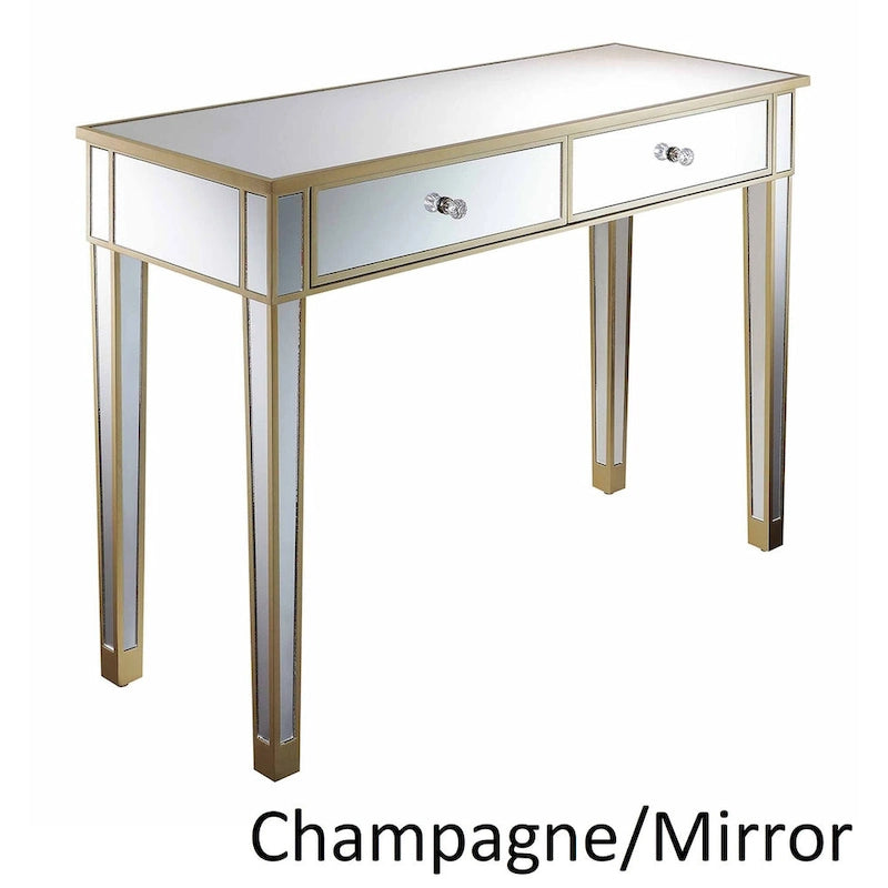 Convenience Concepts Gold Coast Bureau/Console Miroir 2 Tiroirs
