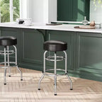 Flash Furniture Lot de 2 tabourets de bar chromés à double anneau
