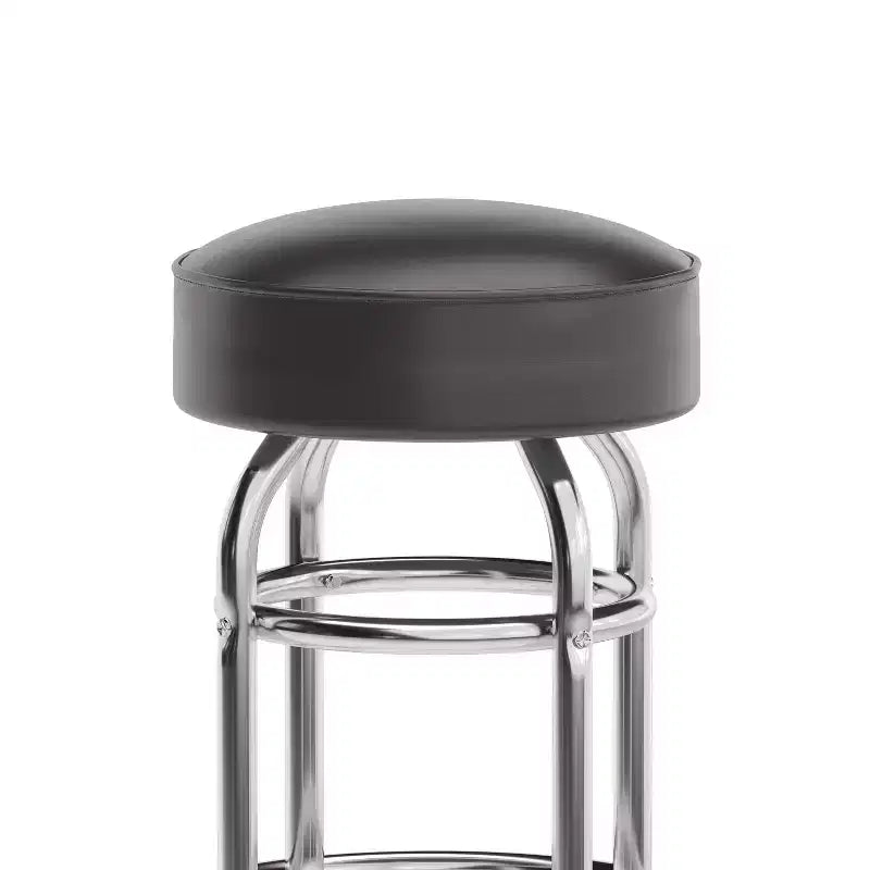 Flash Furniture Lot de 2 tabourets de bar chromés à double anneau