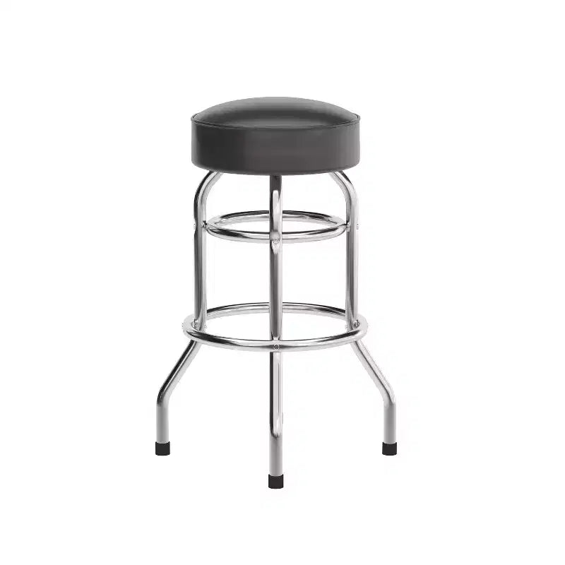 Flash Furniture Lot de 2 tabourets de bar chromés à double anneau