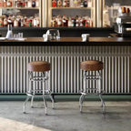 Flash Furniture Lot de 2 tabourets de bar chromés à double anneau