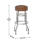 Flash Furniture Lot de 2 tabourets de bar chromés à double anneau