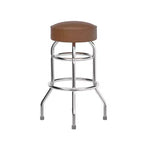 Flash Furniture Lot de 2 tabourets de bar chromés à double anneau