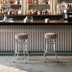Flash Furniture Lot de 2 tabourets de bar chromés à double anneau
