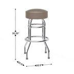 Flash Furniture Lot de 2 tabourets de bar chromés à double anneau