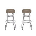 Flash Furniture Lot de 2 tabourets de bar chromés à double anneau