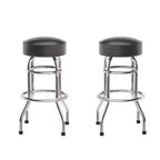 Flash Furniture 2 Pack Double Ring Chrome Barstool