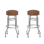 Flash Furniture Lot de 2 tabourets de bar chromés à double anneau