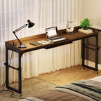 Table de lit Lantine à hauteur réglable avec roulettes et support inclinable réglable