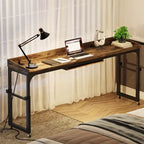 Table de lit Lantine à hauteur réglable avec roulettes et support inclinable réglable